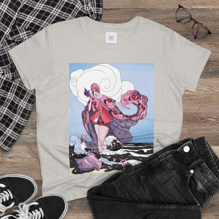 Goddess of the Swirling Sea Midweight Cotton Tee