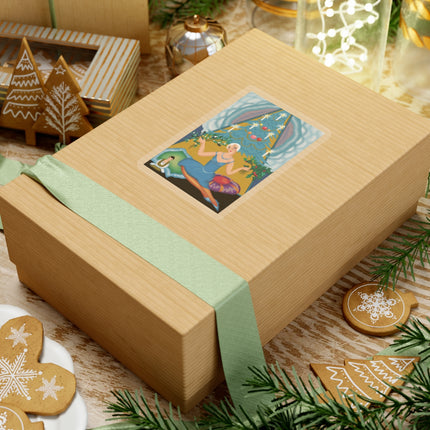 Art Deco Christmas Elegance Kiss-Cut Stickers (4 Sizes)
