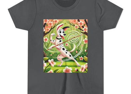 Dalmatian Dance in the Cherry Blossom Grove Youth Short Sleeve Tee