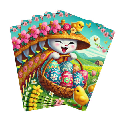 Geisha Kitten’s Easter Delight Playing Cards