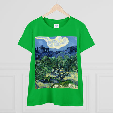 Olive Trees by Vincent Van Gogh Women's Midweight Cotton Tee