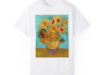 Vase with Twelve Sunflowers by Vincent van Gogh Unisex Garment-Dyed T-shirt
