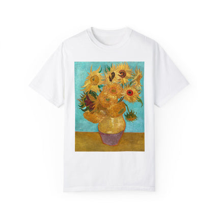 Vase with Twelve Sunflowers by Vincent van Gogh Unisex Garment-Dyed T-shirt
