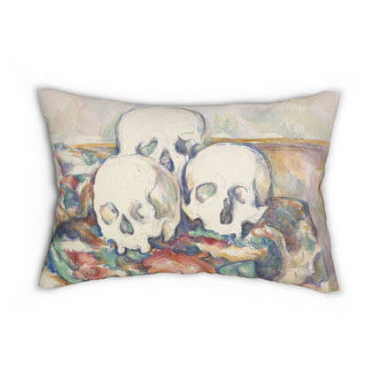 The Three Skulls by Paul Cézanne Spun Polyester Lumbar Pillow