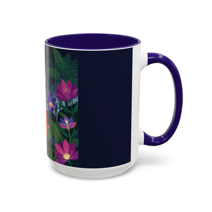 Moonlight Waltz Among The Blossoms Colorful Mugs – Art Deco Floral Enchantment