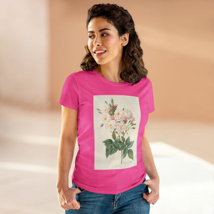 Rosa Noisettiana by Pierre Joseph Redouté Women's Midweight Cotton Tee