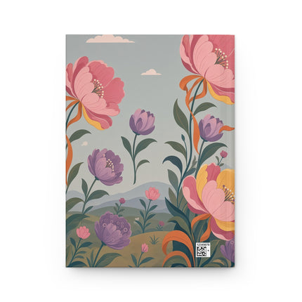 🌸☂️ The Lady Of The Flower Garden Excursion Hardcover Journal – Art Deco Springtime Whimsy