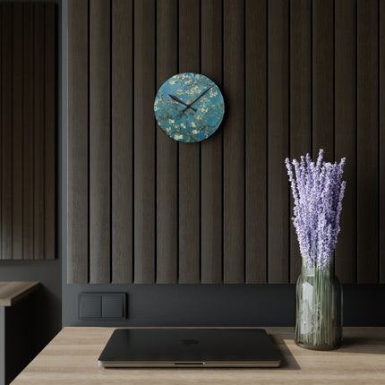 Almond Blossom by Vincent Van Gogh Acrylic Wall Clock, Round and Square