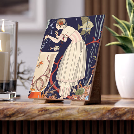 The Dazzling Little Fish by George Barbier Ceramic Tile