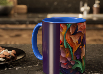 The Elegant Iris Flower Colorful Mugs (11oz, 15oz)