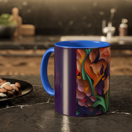 The Elegant Iris Flower Colorful Mugs (11oz, 15oz)