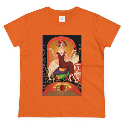January & Garnet (from the Gem Series) by Sofia Chiostri Women's Midweight Cotton Tee