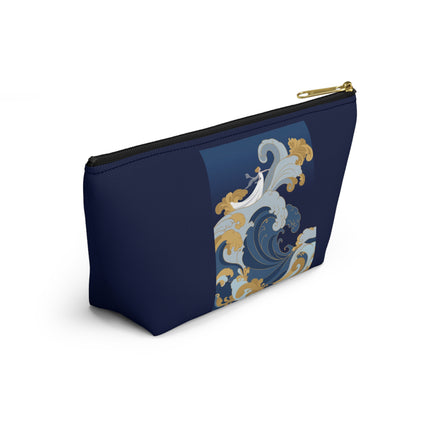 Wave Enchantress Cosmetic Bag – Oceanic Grace & Golden Tides
