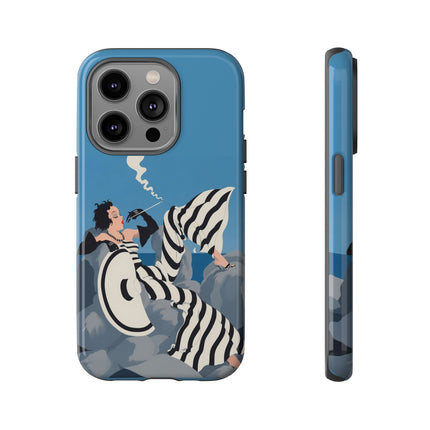 Art Deco Smoker Phone Case – Glamorous Lounging & Timeless Allure
