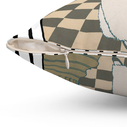 Les Hermines by Georges Lepape Spun Polyester Square Pillow
