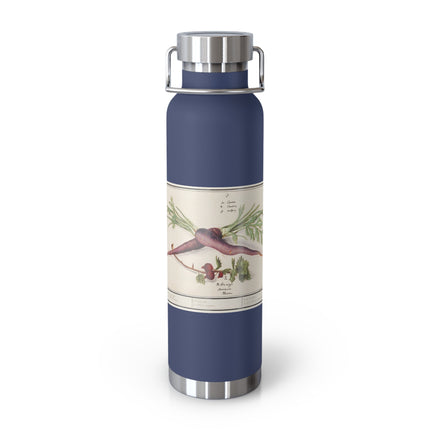 Carrot, Daucus carota and red currant, Ribes rubrum by Anselmus Boëtius de Boodt Copper Vacuum Insulated Bottle, 22oz