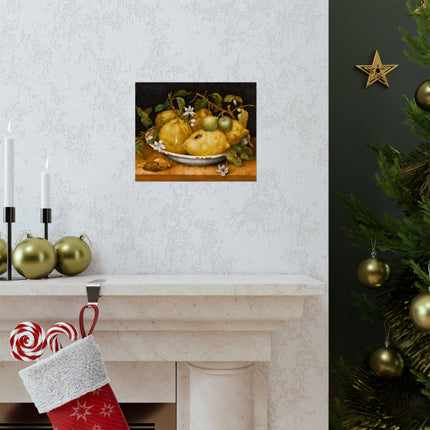 Still Life with Bowl of Citrons by Giovanna Garzoni Matte Horizontal Posters