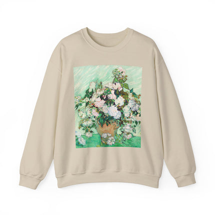 Roses by Vincent Van Gogh Heavy Blend™ Crewneck Sweatshirt