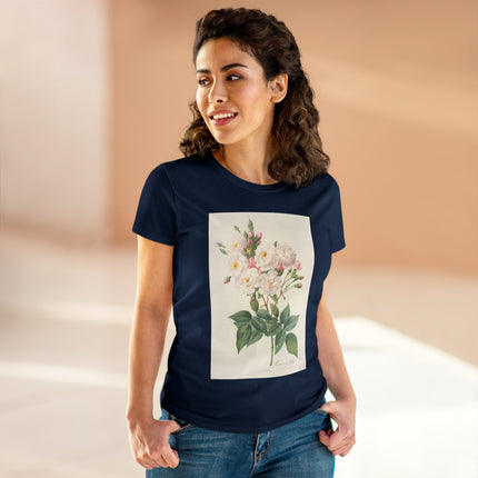 Rosa Noisettiana by Pierre Joseph Redouté Women's Midweight Cotton Tee
