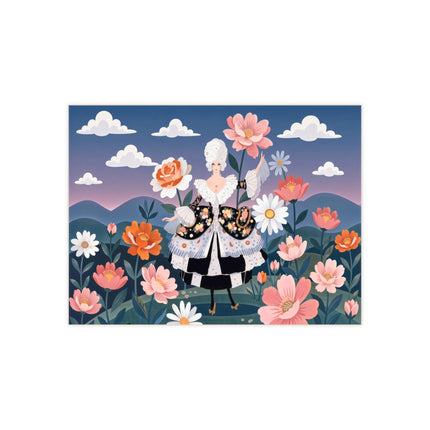 🌸🎀 The Grand Floral Promenade Ceramic Tile – Art Deco Fashion Fantasy