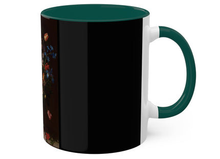 A Bouquet of Flowers by Clara Peeters Colorful Mugs, 11oz