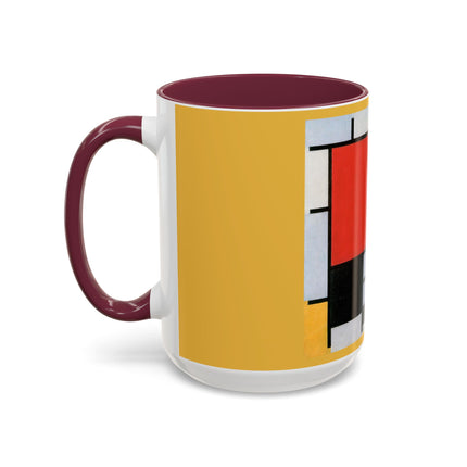 Composition with Red, Yellow, Blue, and Black by Piet Mondrian Colorful Mugs (11oz, 15oz)