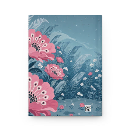 🦚🌸 The Lady Of The Peacock Blossom Garden Hardcover Journal – Art Deco Floral Glamour