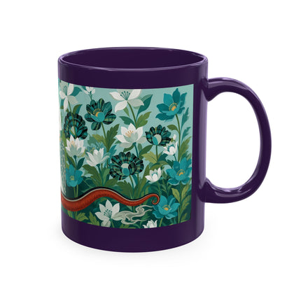 🐉🌿 The Lady & The Garden Dragon Ceramic Mug – Art Deco Botanical Whimsy