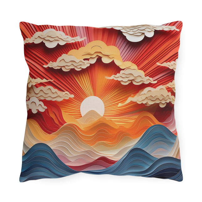 Vibrant Sunrise Sky Outdoor Pillows