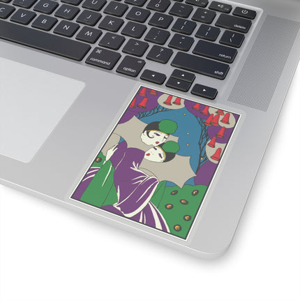 Two Pierrots Kiss-Cut Stickers (4 Sizes)