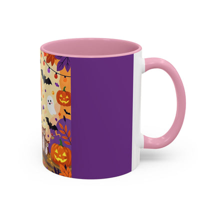 🎃🐈‍⬛ The Pumpkin Child’s Halloween Parade Colorful Mug – Whimsical Storybook Charm