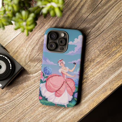 🎭🌸 The Lady Of The Secret Masquerade Phone Case – Art Deco Garden Fantasy