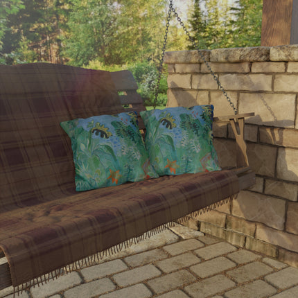 Symphonie in Grün by Oskar Moll Outdoor Pillows