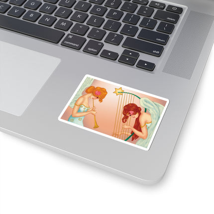 Heavenly Angel Duet Kiss-Cut Stickers (4 Sizes)