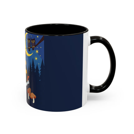 🎃🐈‍⬛ The Little Pumpkin Witch And Her Black Cat Colorful Mug – Whimsical Halloween Charm