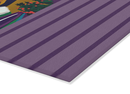 Countdown to Christmas Elegance Glass Cutting Board
