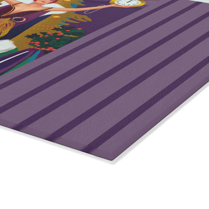 Countdown to Christmas Elegance Glass Cutting Board