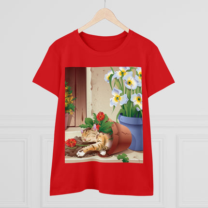 Blooming Serenity Women's Midweight Cotton Tee