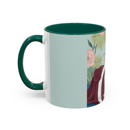 The Lady Of The Scarlet Chaise Colorful Mugs – Art Deco Romantic Elegance