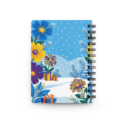 ⛸️❄️ The Lady Of The Christmas Skating Garden Spiral Notebook – Art Deco Holiday Fantasy