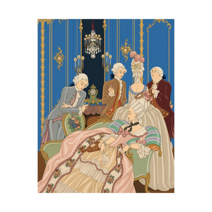🌹👑 The Dangerous Liaisons Salon Matte Vertical Poster – George Barbier Rococo Elegance