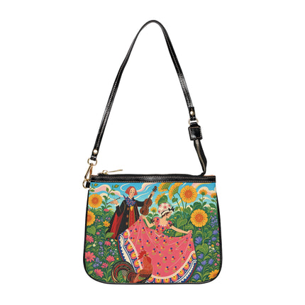 🎻🐓 The Garden Serenade Small Shoulder Bag – Art Deco Folk Whimsy