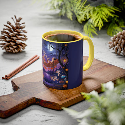 🌙🎃 Moonlit Mischief In The Pumpkin Grove Colorful Mug – Whimsical Halloween Fantasy