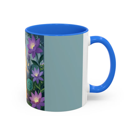 The Lady Of The Moonlit Garden Colorful Mugs – Art Deco Botanical Serenity