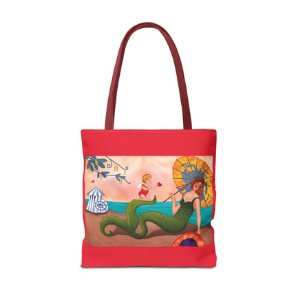 Mermaid with Parasol and Cupid by George Barbier Tote Bag