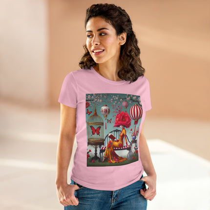 Reading In A Painted Garden Cotton Tee