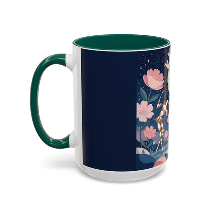 🕛🌸 Midnight Waltz Before Christmas Colorful Mug – Art Deco Holiday Fantasy