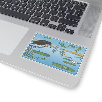 The Crow and the Frog Kiss-Cut Stickers (4 Sizes)
