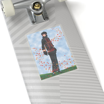 Elegance in Autumn Kiss-Cut Stickers (4 Sizes)