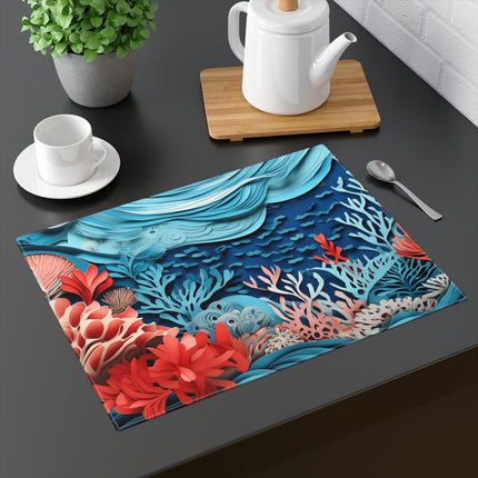 Enchanting Underwater Scene Placemat, 1pc